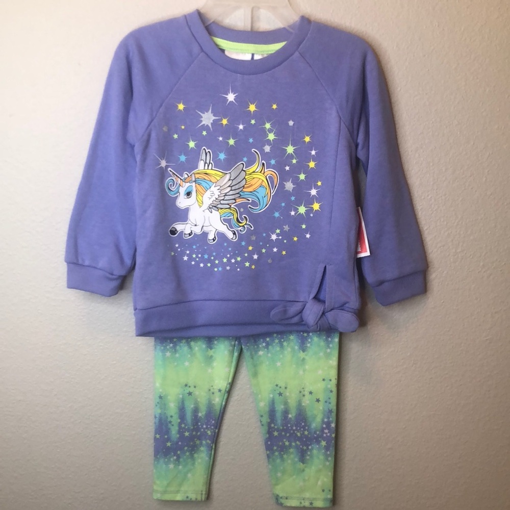 Infant 24 month unicorn sweatshirt and leggings set